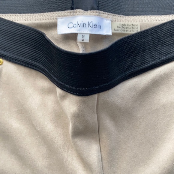 NWOT Calvin Klein Faux Suede Leggings - Picture 5 of 7